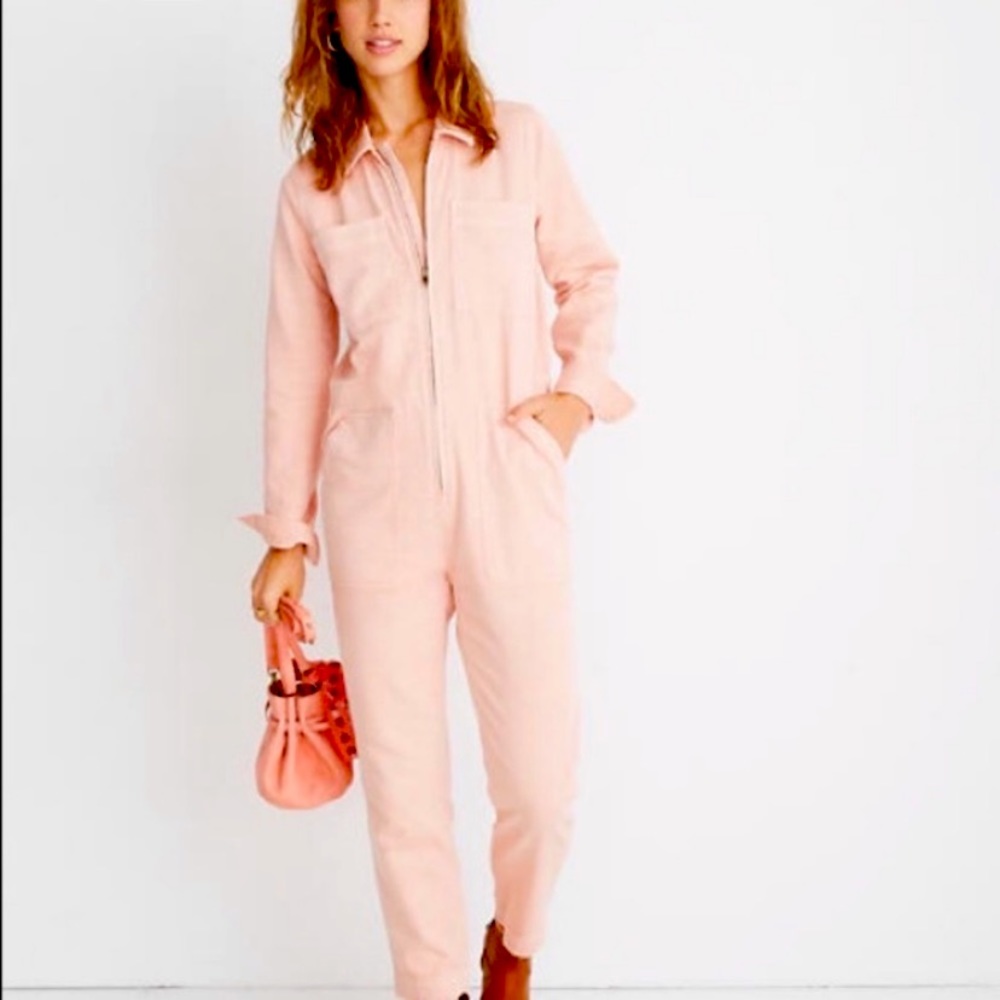 MADEWELL LIGHT PINK COVERALLS-gently used (xxs)